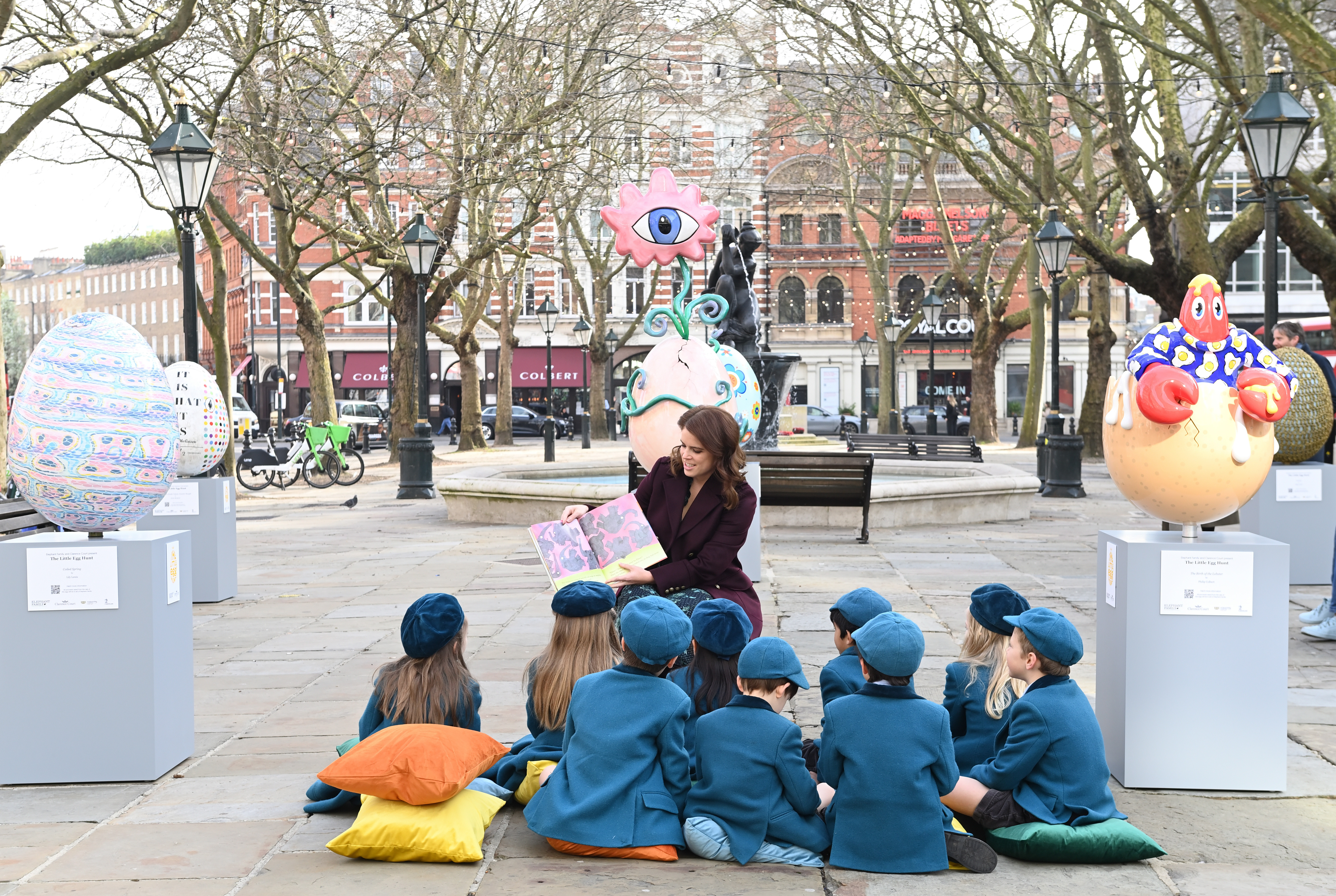 HRH Princess Eugenie reading to children